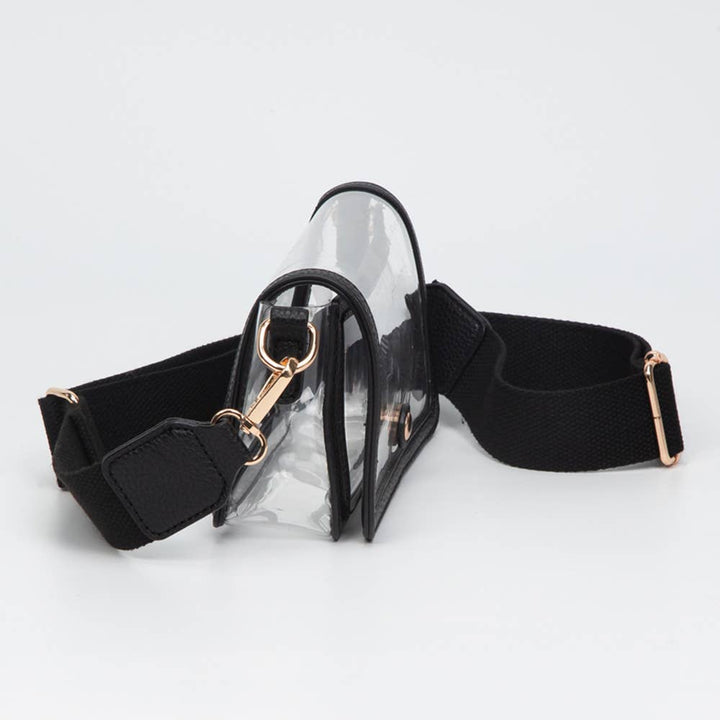 Flap Crossbody Bag-Transparent Rectangle