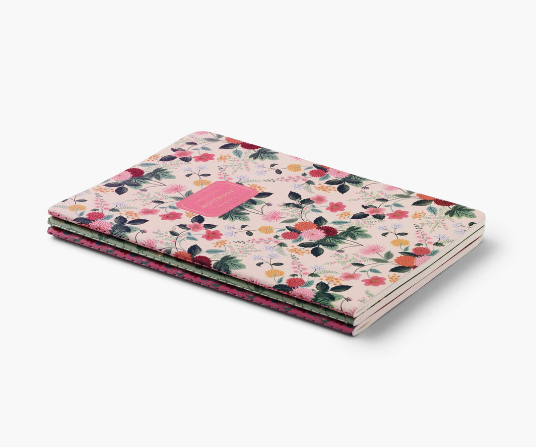 Assorted Set of 3 Dahlia Notebooks