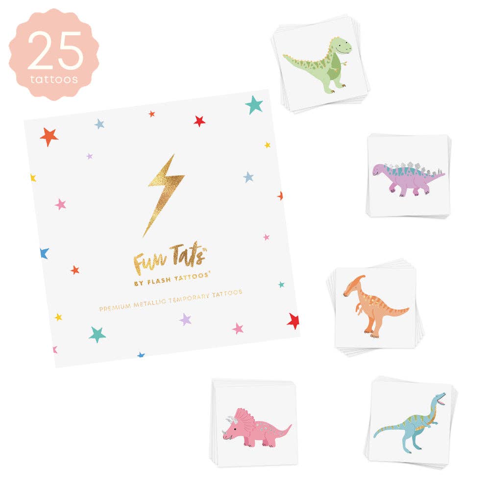 Dinosaur kids temporary tattoo variety set