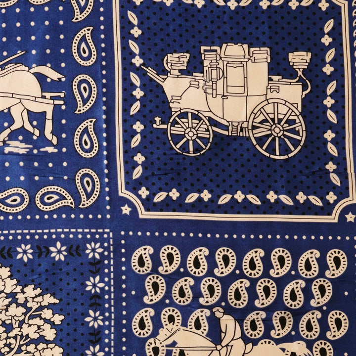 Western-Inspired Silk-Feel Scarf with Vintage Paisley Print