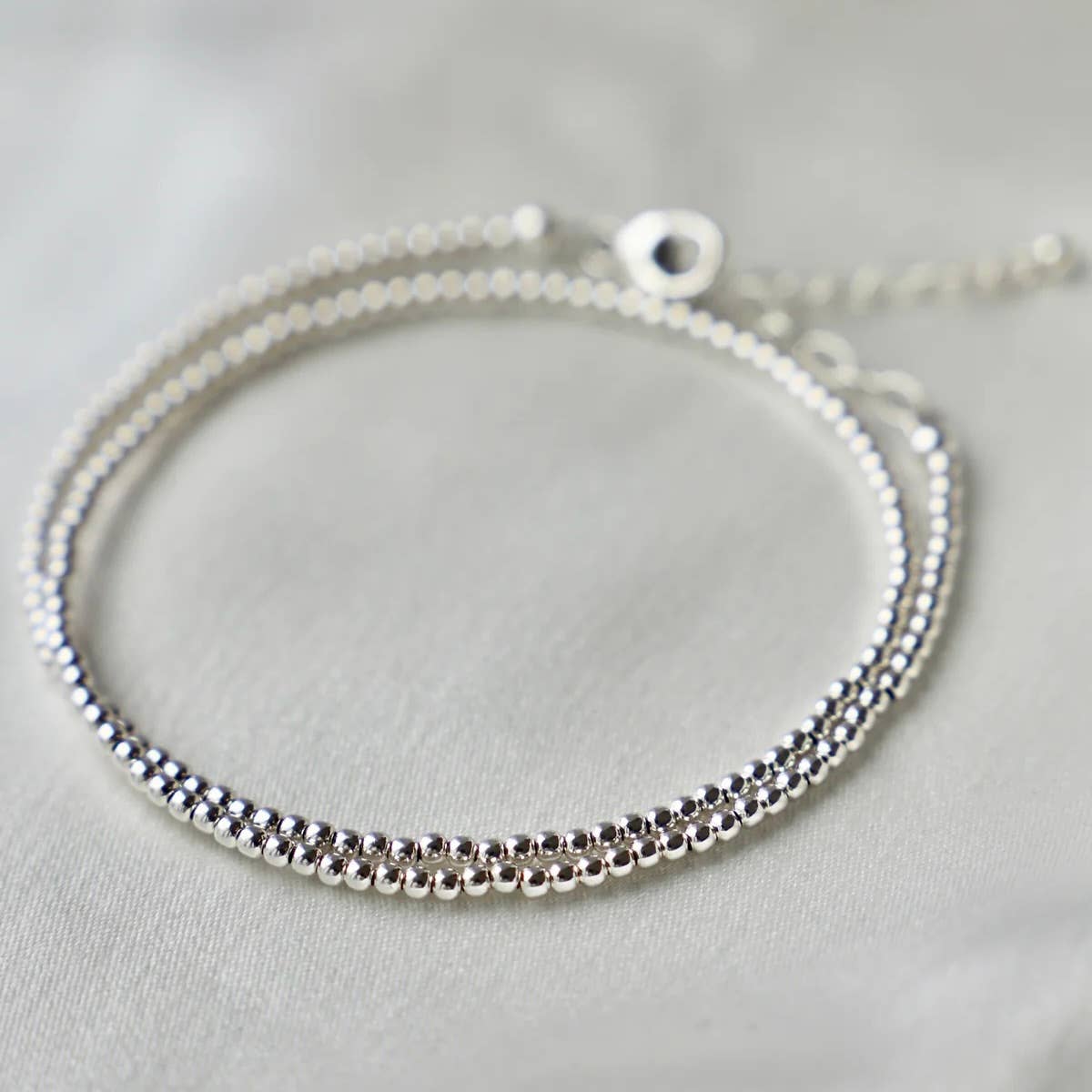 B1182 Bracelet-Sterling Silver Double Wrap