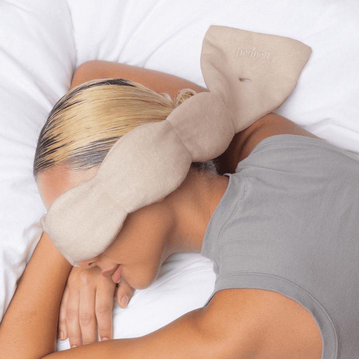Silk Weighted Sleep Mask-Latte