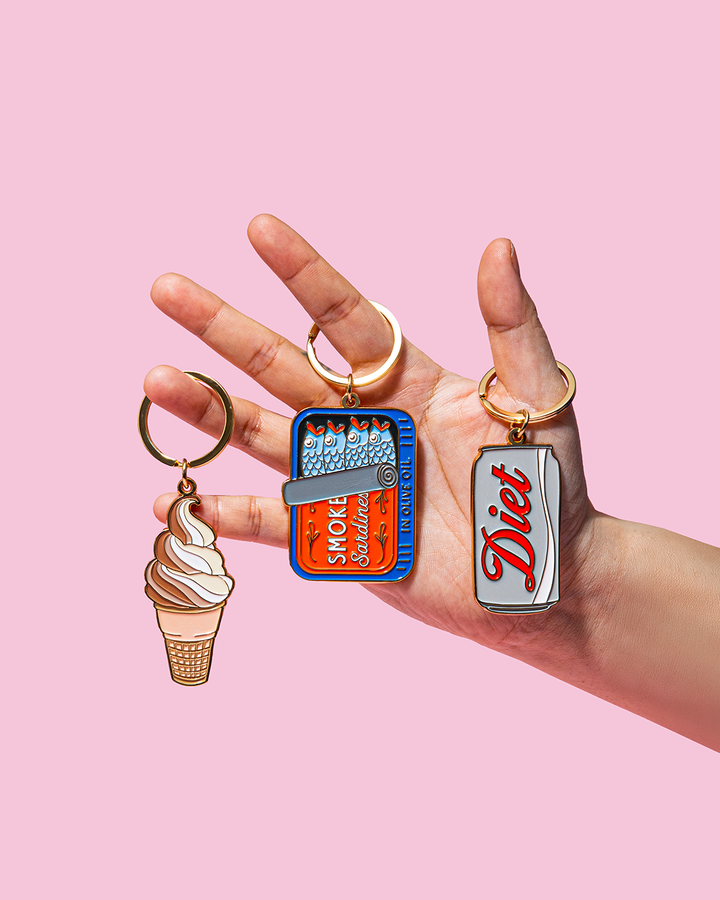 Enamel Keychain-Diet Soda Can