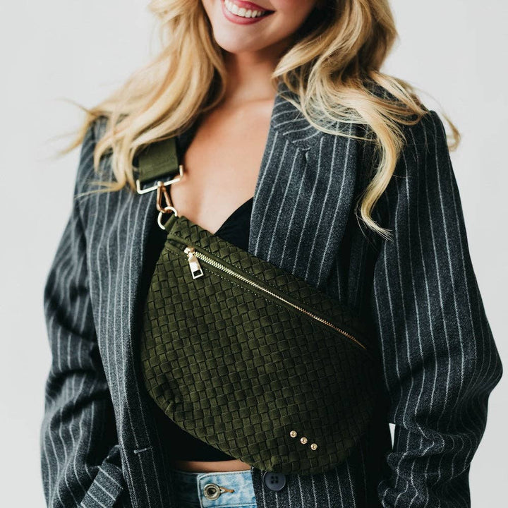 Westlyn Woven Bum Bag-Suede