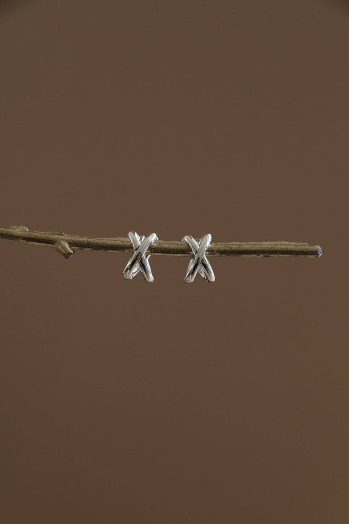E1765 Earrings-Silver Axel Huggies