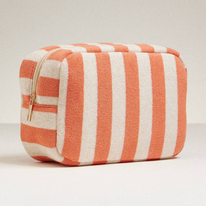 Terry Fabric Striped Multi-Purpose Pouch