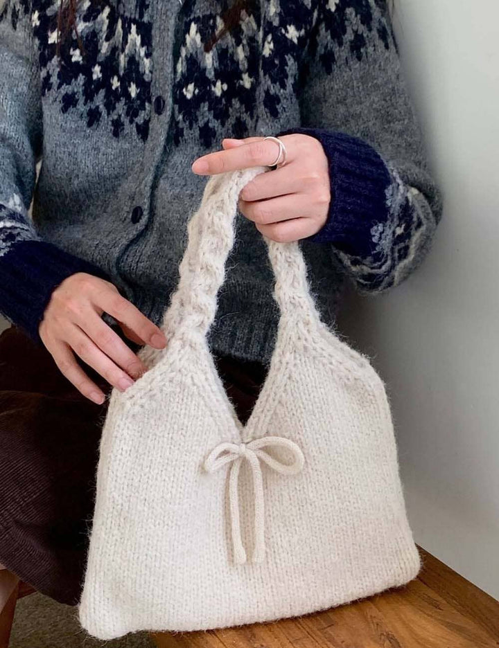 Cute Bow Knot Knit Handbag Underarm Bag DP25H585