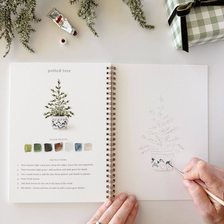 Watercolor Workbook-Classic Christmas