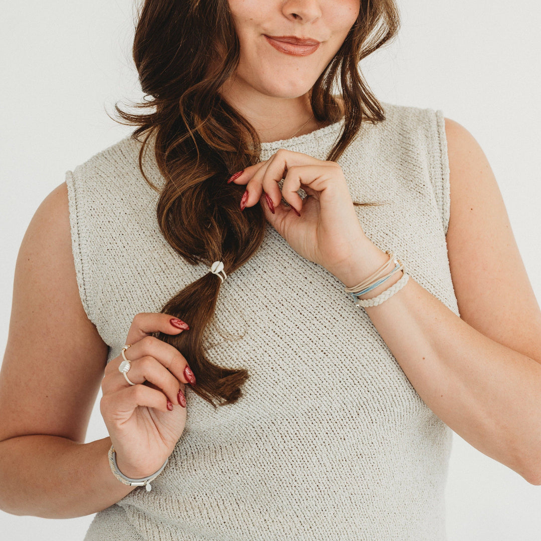 Hair Tie Rings-Tide Seashell Beach Vibe