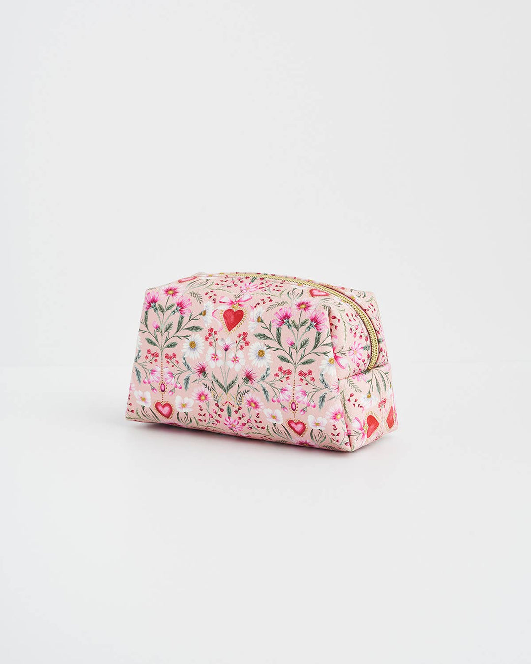 Floral Heart Pink Pouch