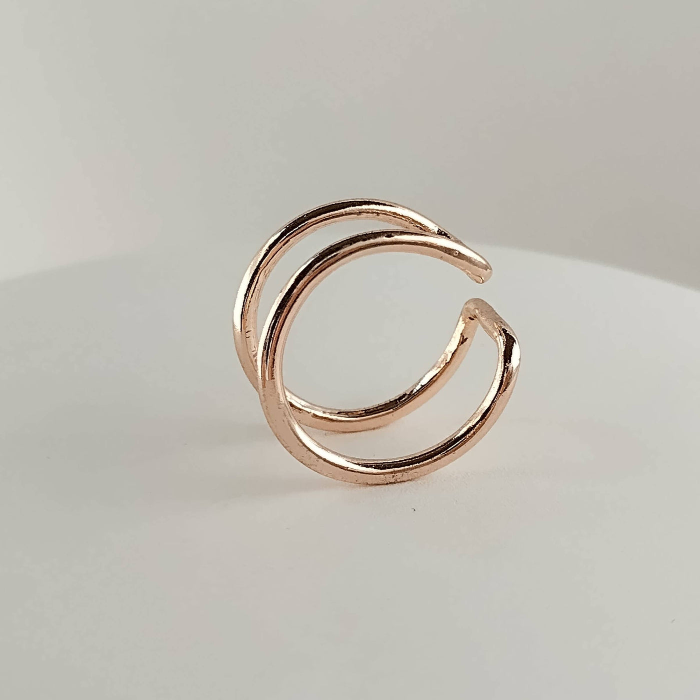 Double Band Ring: Rose Gold