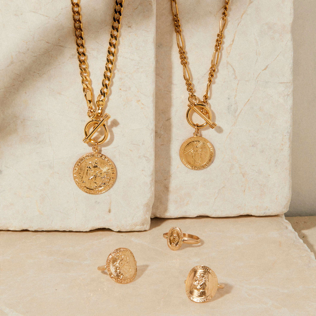 Necklace-Gold Saint Christopher Toggle
