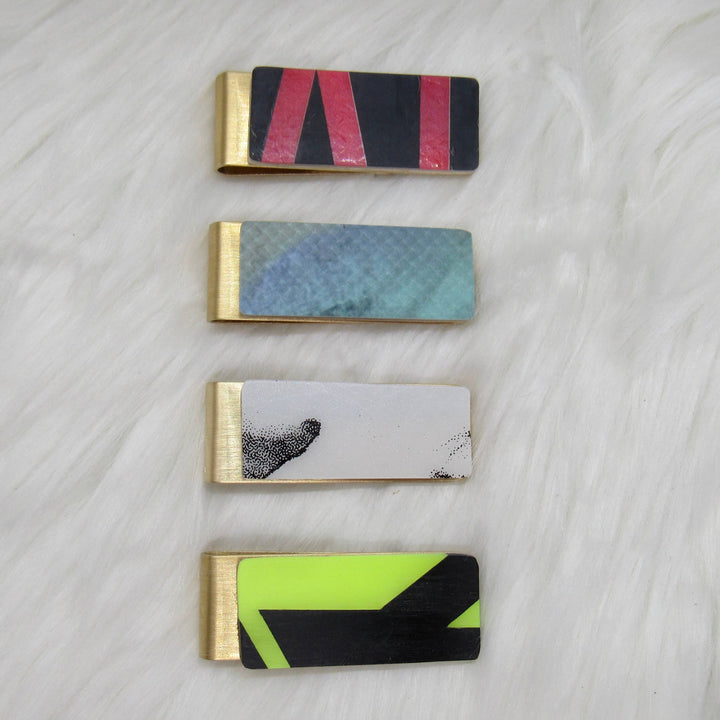 Ski Money Clip - Gold