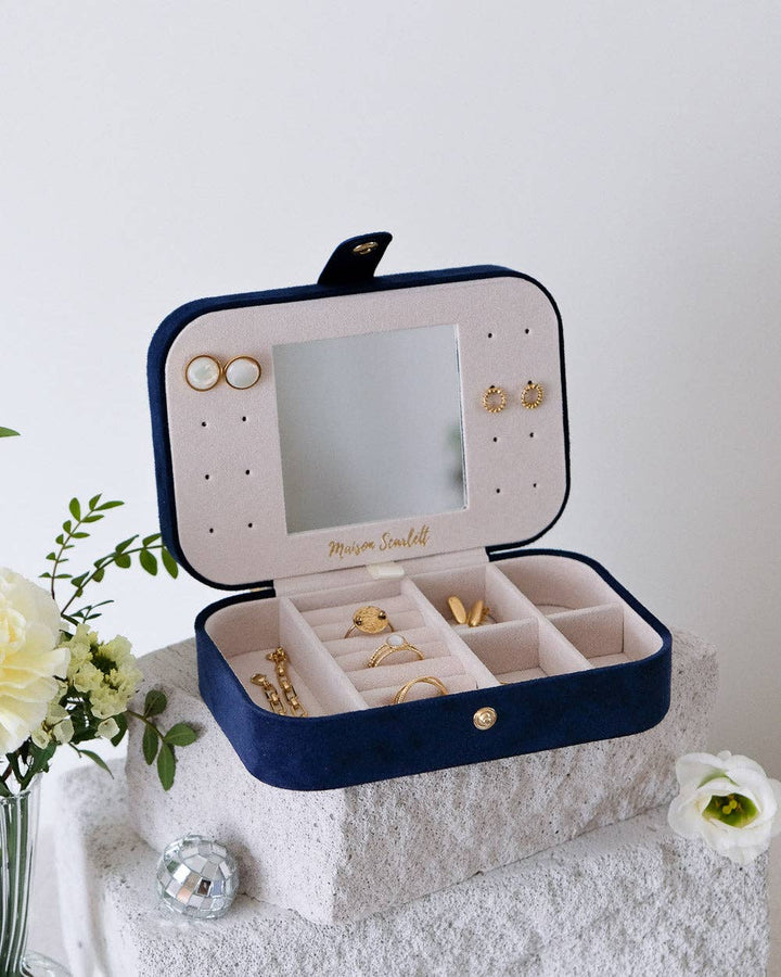 Brigitte-Velvet Travel Jewelry Box