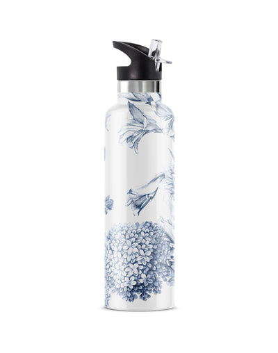 TOILE FLEURIE | 25 oz Insulated Water Bottle Flip'n'Sip Lid