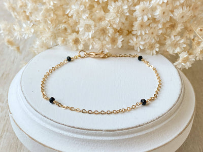 Necklace-Onyx + Gold