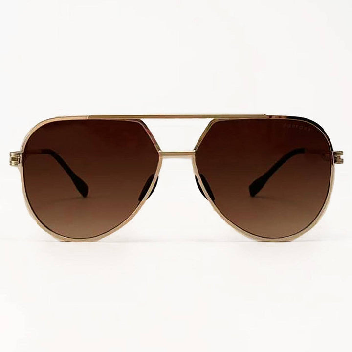 Sunglasses-Untangled X Emily Tangle Free Brown Aviators