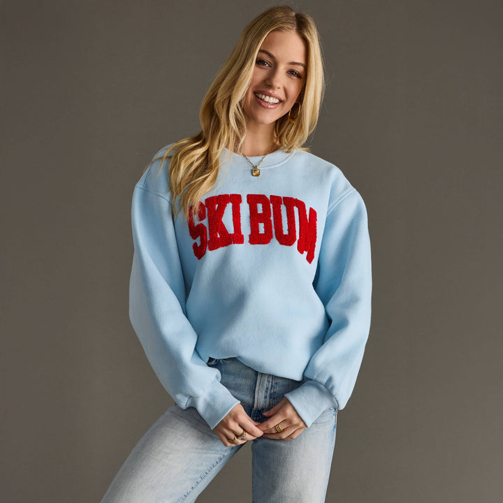 Sweatshirt-Lt. Blue Ski Bum