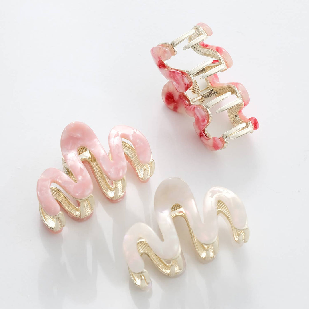 Willow Mini Rosé | Mini Squiggle Metal Claw Clip