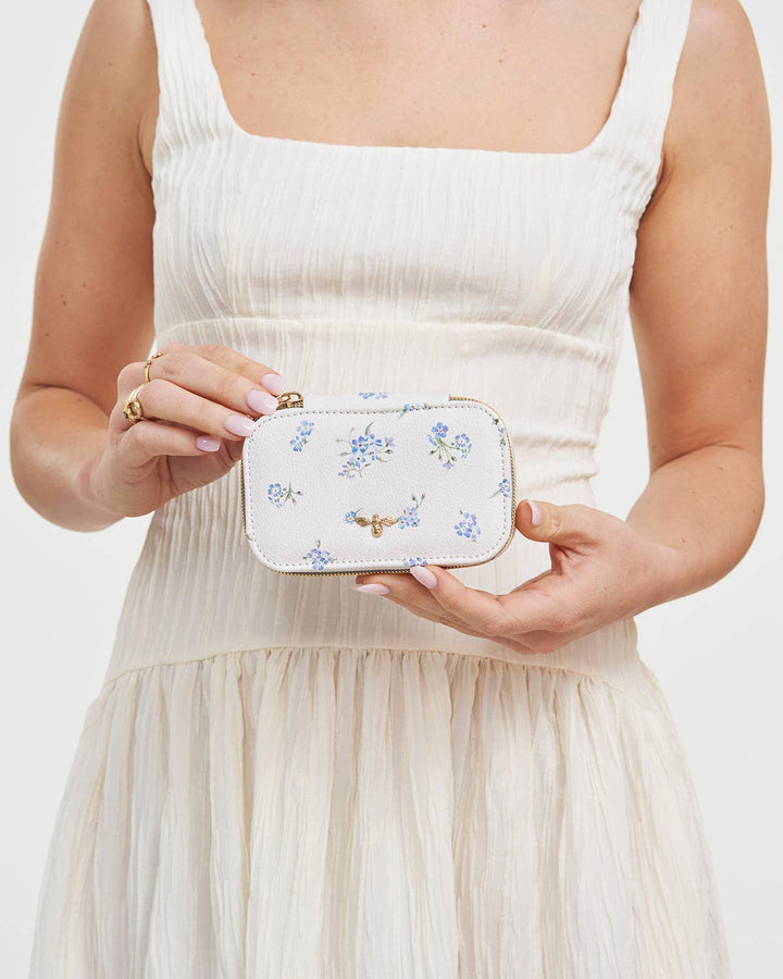 Floral Cream Jewellery Box