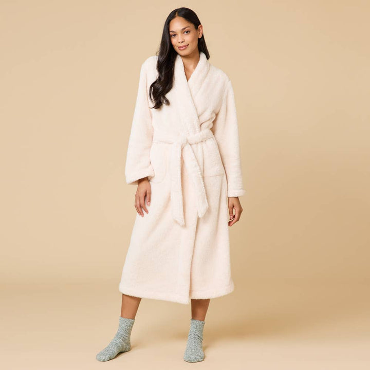 Women's Soft Plush Cozy Wrap Robe with Belt