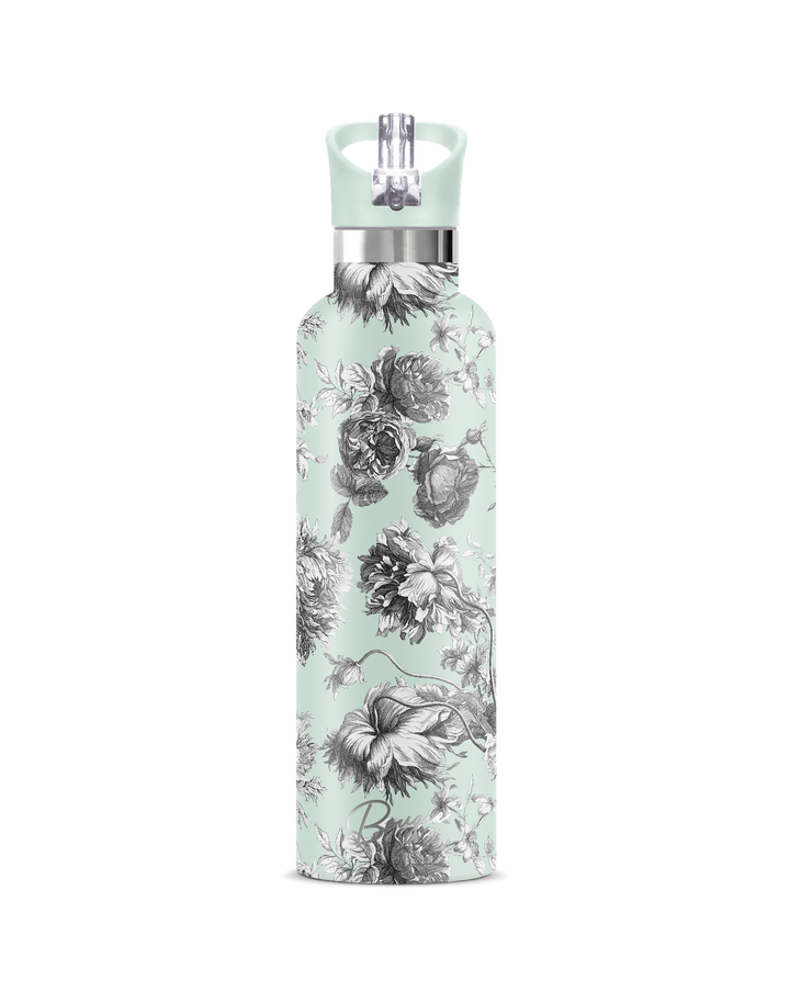 TOILE D'AMORE Jade Floral  | 25 oz Insulated Water Bottle