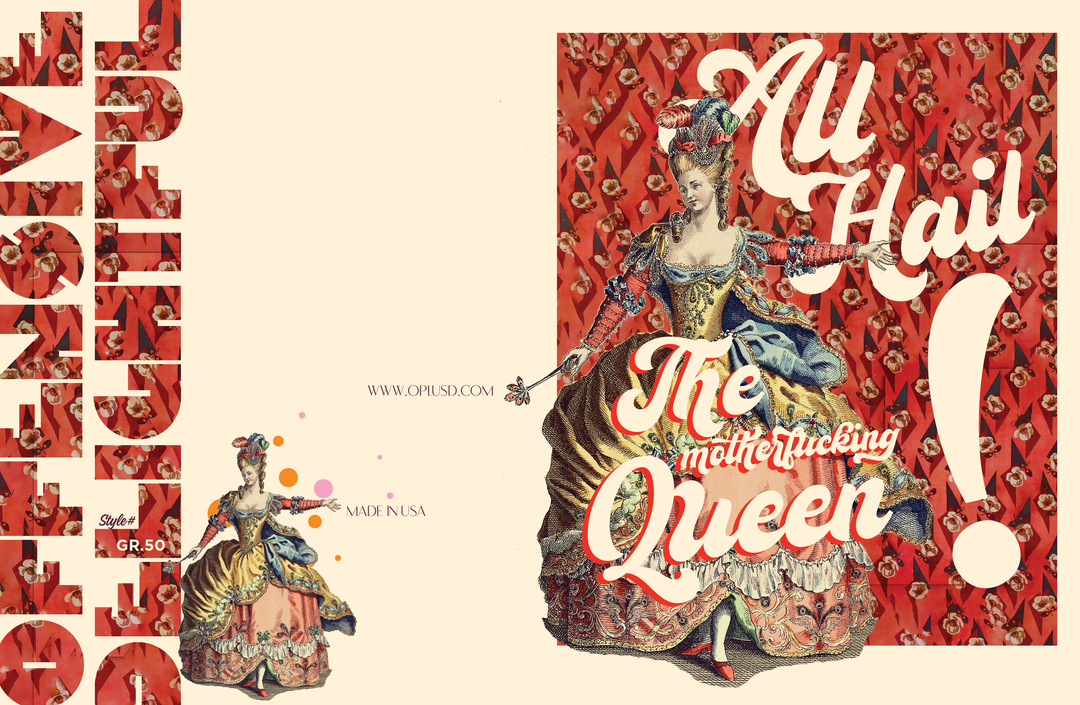 Greeting Card-ALL HAIL QUEEN! women, queer, gay, mom, birthday, women