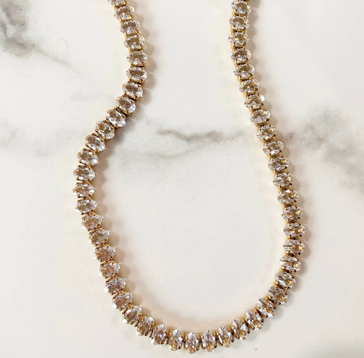 Necklace-Heirloom Crystal Tennis