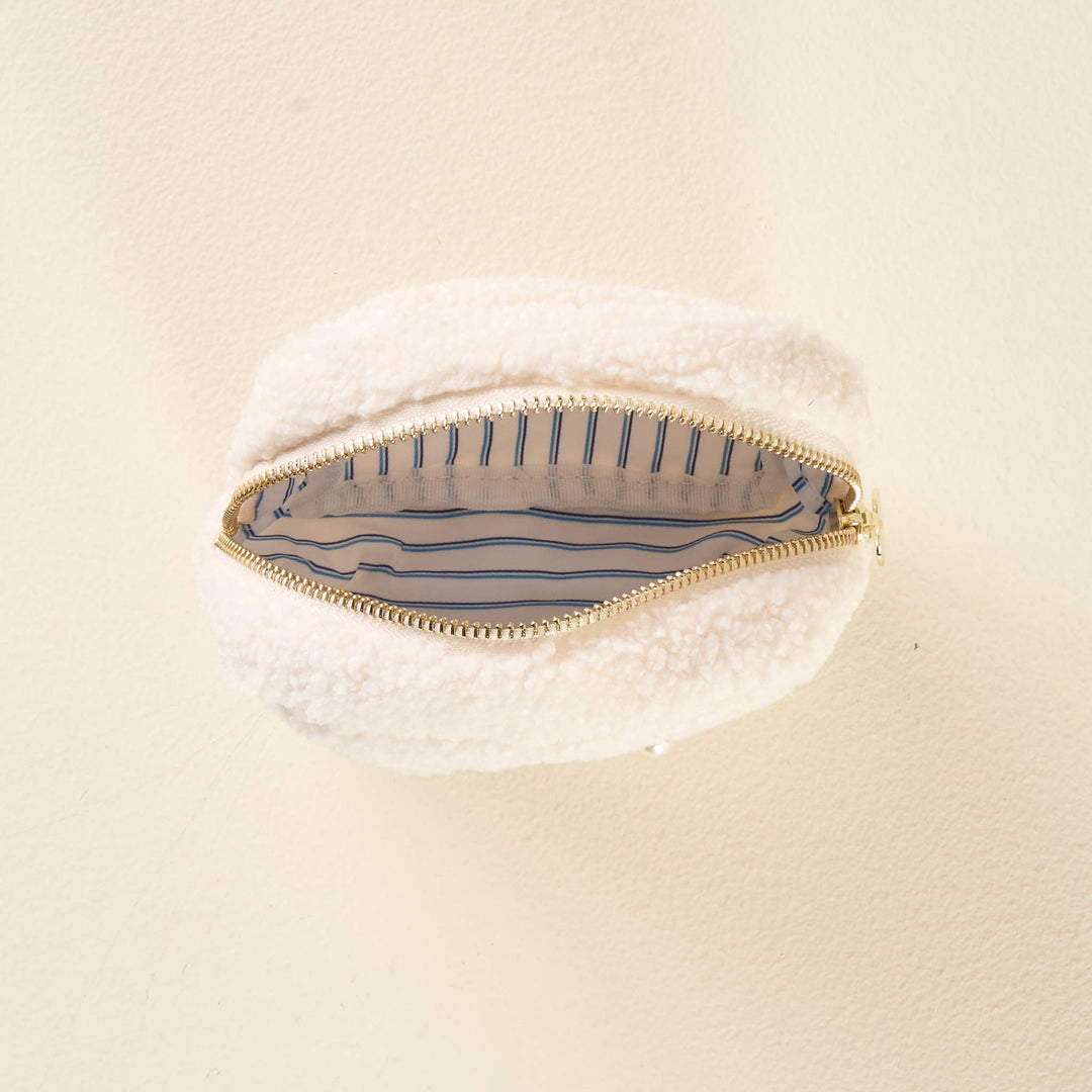 Teddy Pouch-Square Seashells & Pearls