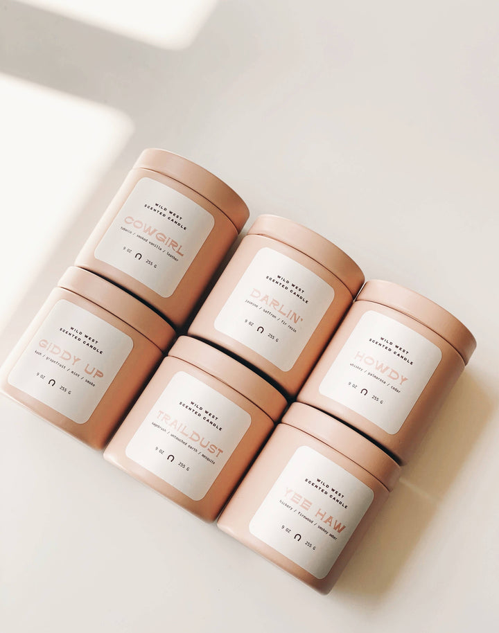 Cowgirl Candle, Western Candle, Pink Candle, Coastal Cowgirl