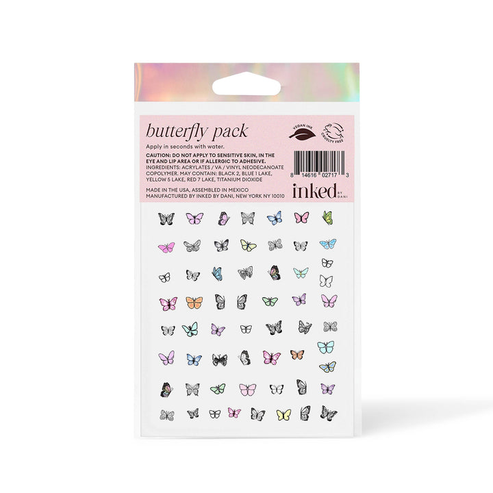 Butterfly Nail Art Temporary Tattoo Pack