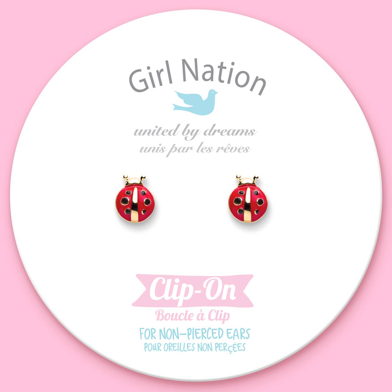 CLIP ON Cutie Earrings- Little Ladybug