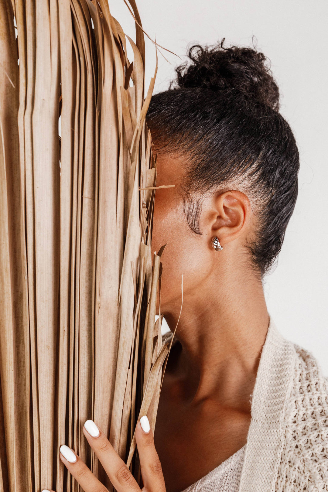 Earrings-Silver Hoop Swirl