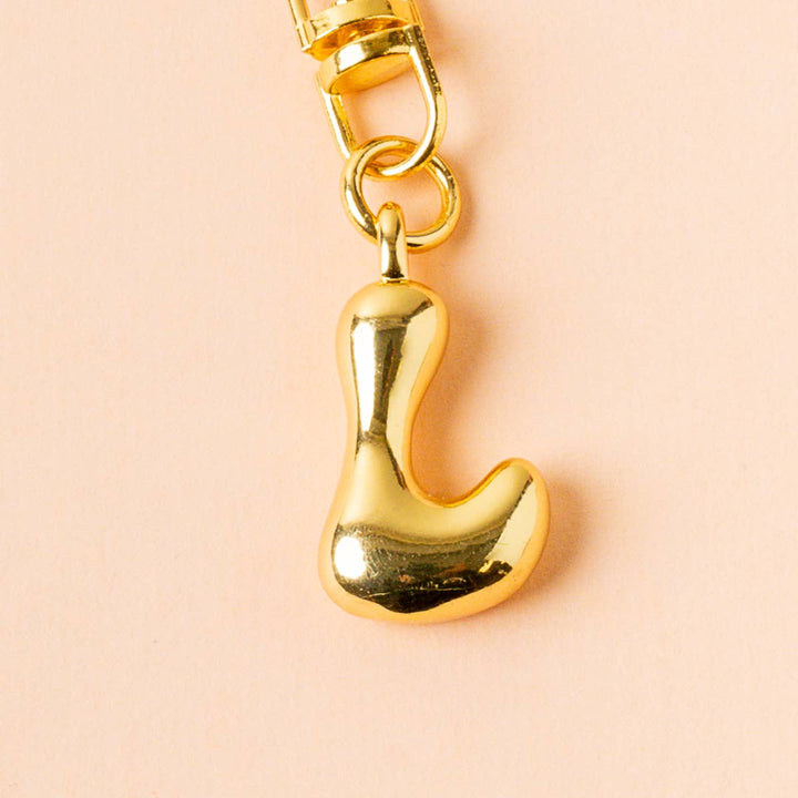 Bubble Letter Keychain Bag Charm–L