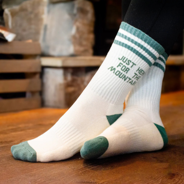 Socks-Just Here For The Mountains