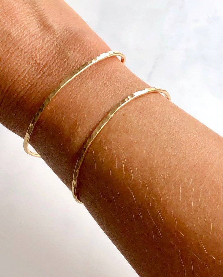 Bracelet-Hammered Wrap Adjustable Cuff
