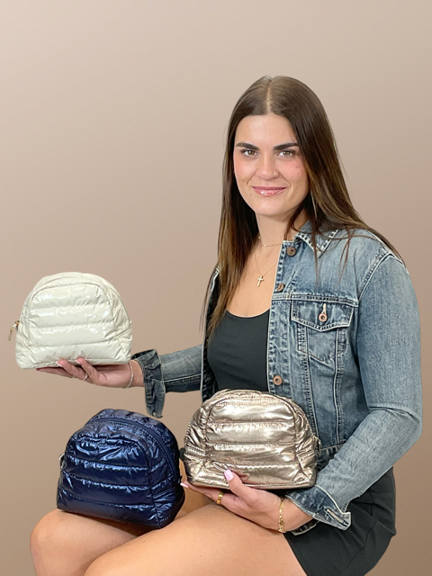 Irene Cosmetic Puffer Bag Black