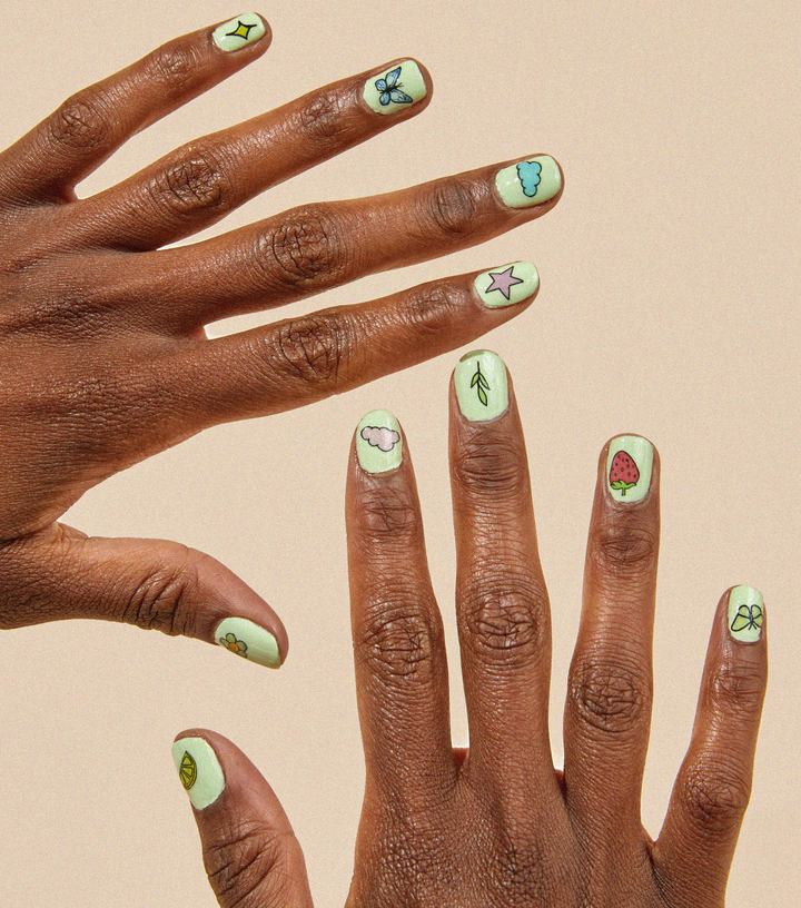 Daisy Dreams Nail Art Temporary Tattoo Pack - Color