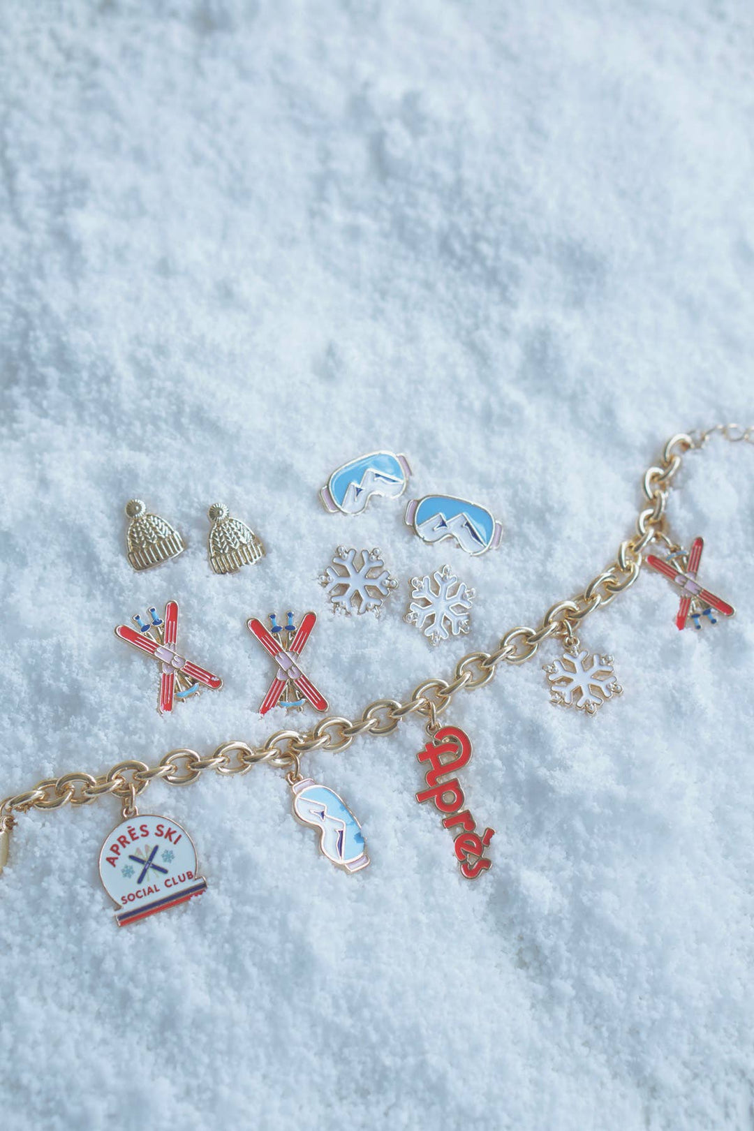 Charm Bracelet-Apres Ski in Shiny Gold