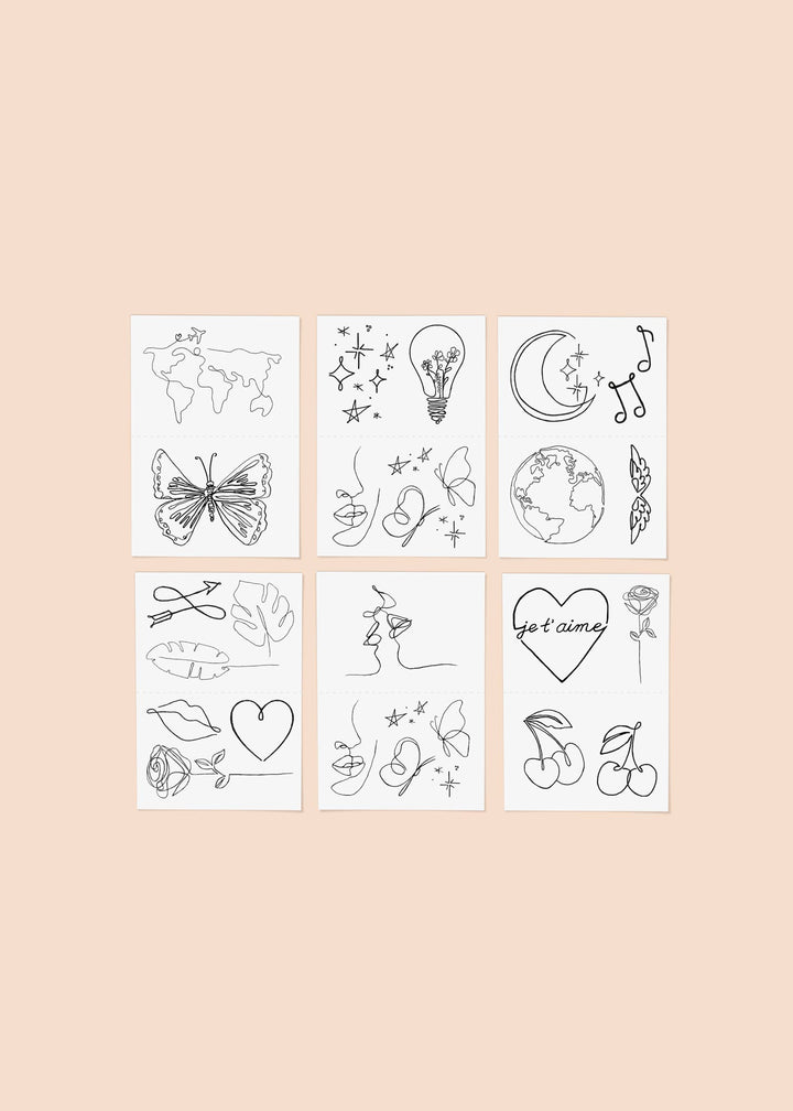 Silhouette Temporary Tattoo Pack