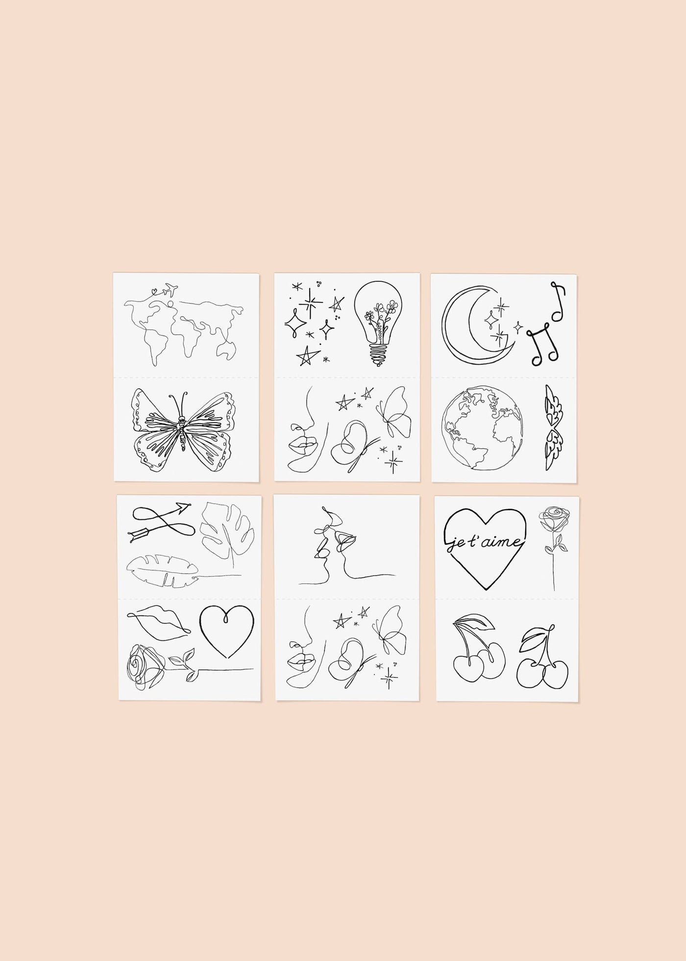 Silhouette Temporary Tattoo Pack