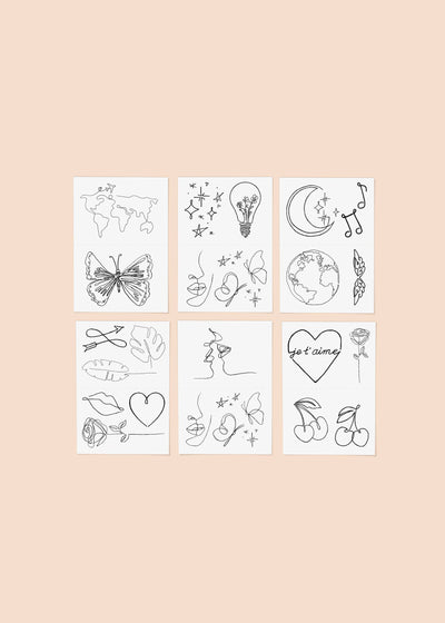 Silhouette Temporary Tattoo Pack