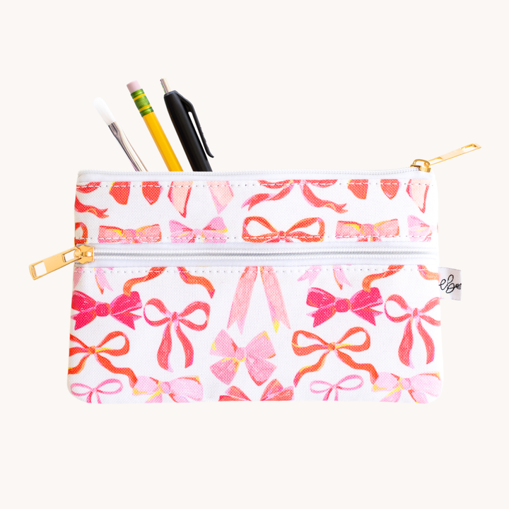 Pink Bows Pencil Pouch