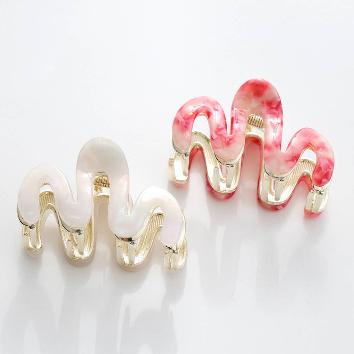 Willow Mini Rosé | Mini Squiggle Metal Claw Clip