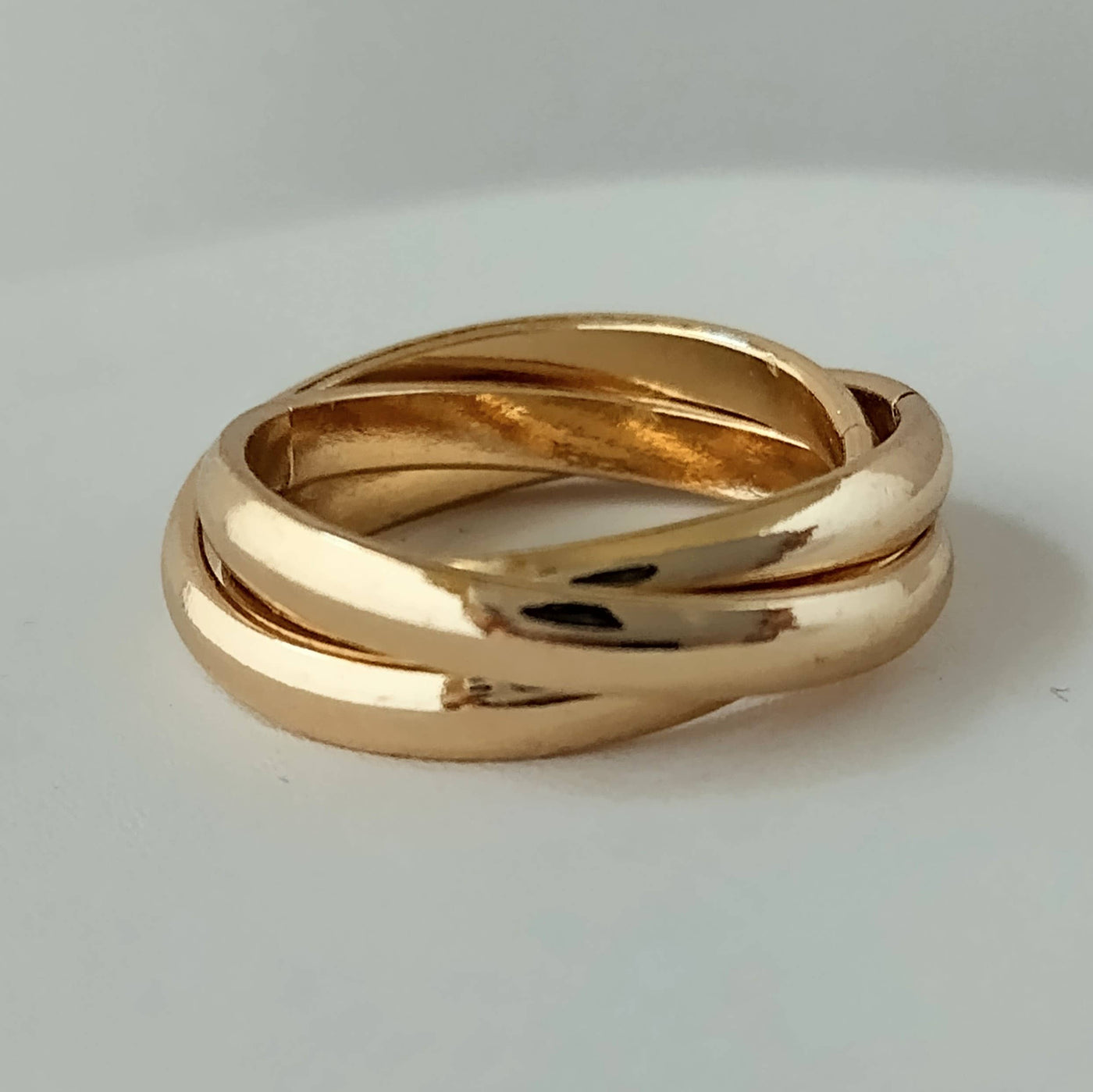 Gold Interlocking Ring, Fidget Ring