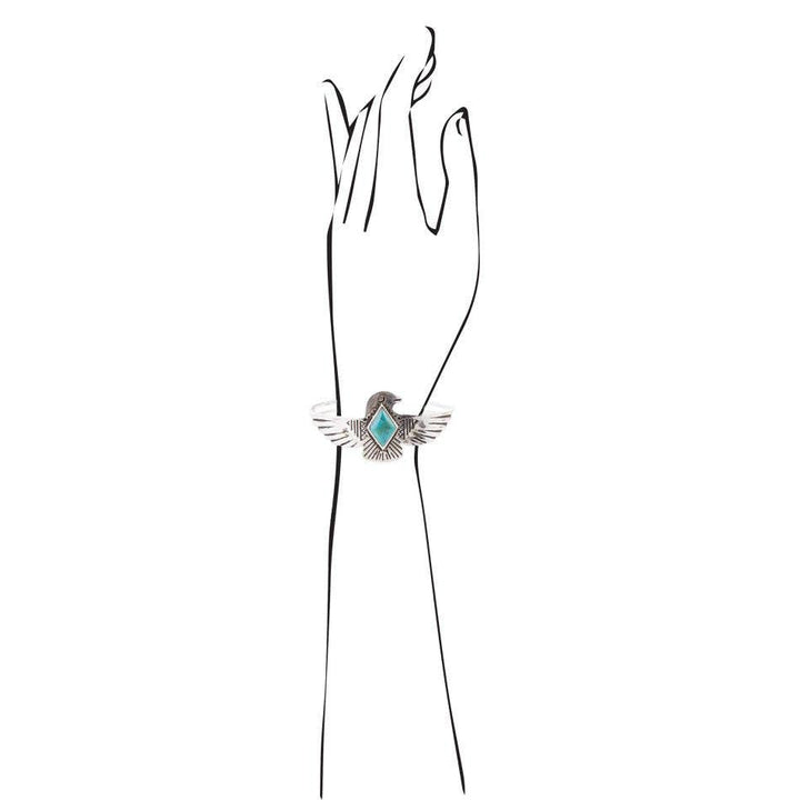 Bracelet-Turquoise and Sterling Silver Phoenix Cuff