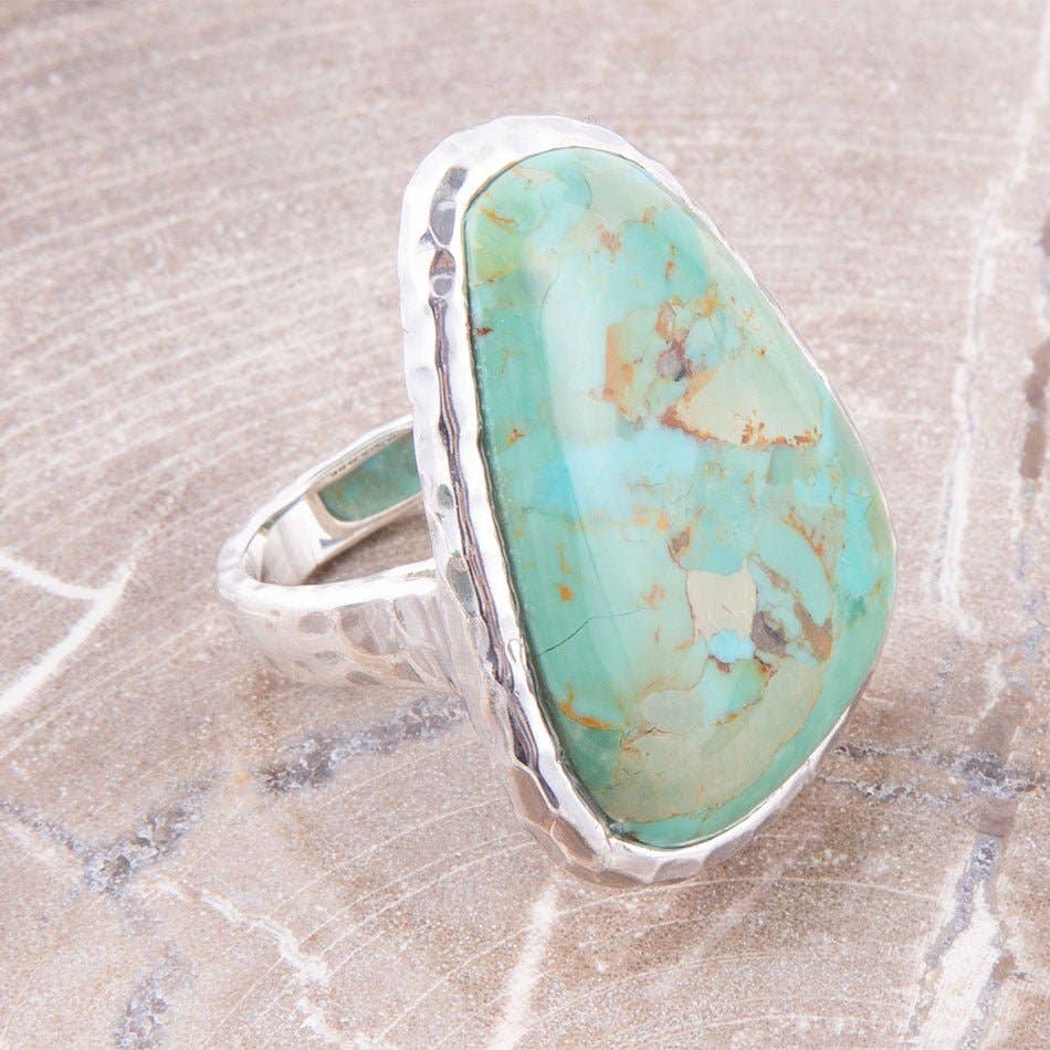 Ring-Abstract Turquoise and Sterling Silver