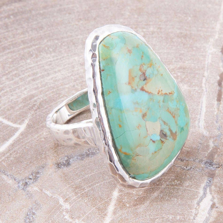 Ring-Abstract Turquoise and Sterling Silver