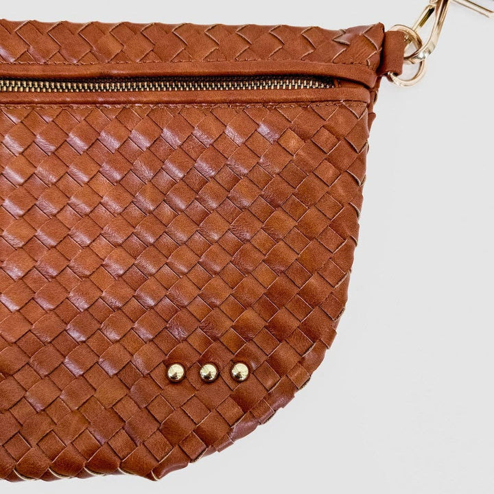 Westlyn Woven Bum Bag-Leather