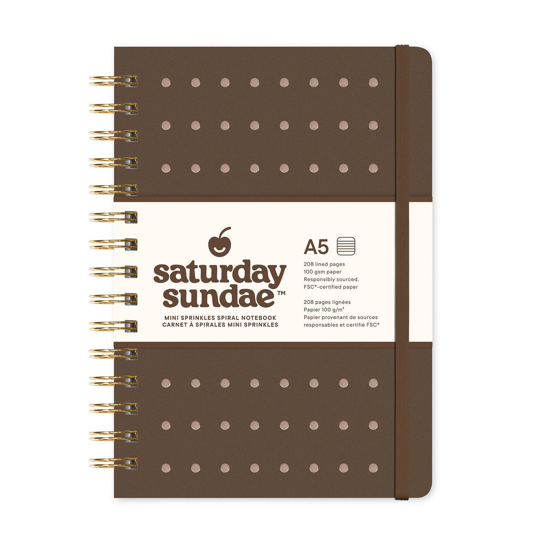 Spiral Notebook-Vanilla Bean A5 Mini Sprinkles